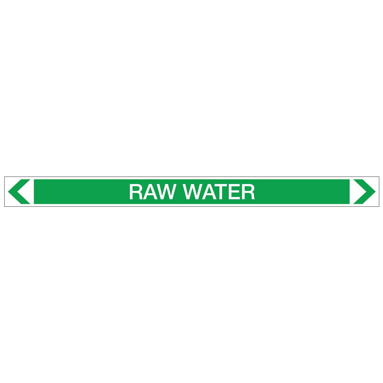 Water - Raw Water - Pipe Marker Sticker - New Signs