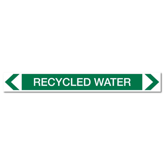 Water - Recycled Water - Pipe Marker Sticker - New Signs