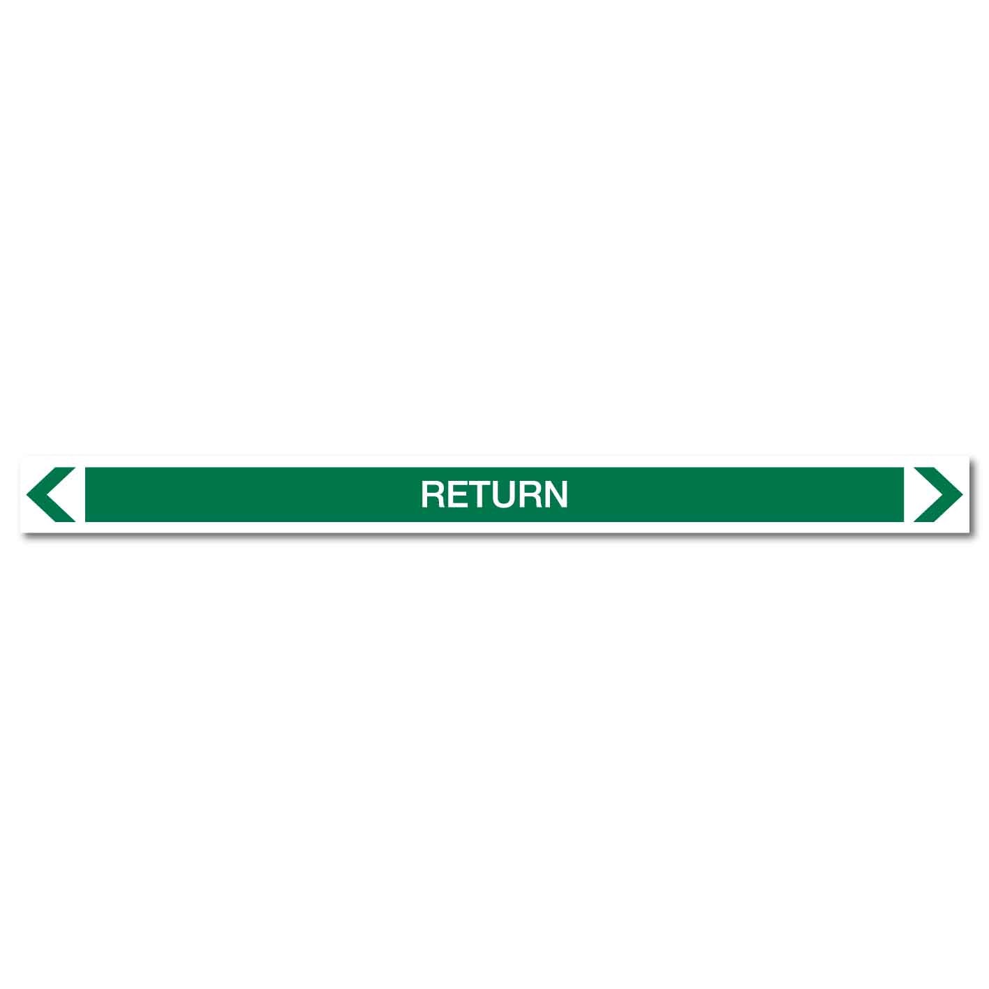Water - Return - Pipe Marker Sticker - New Signs