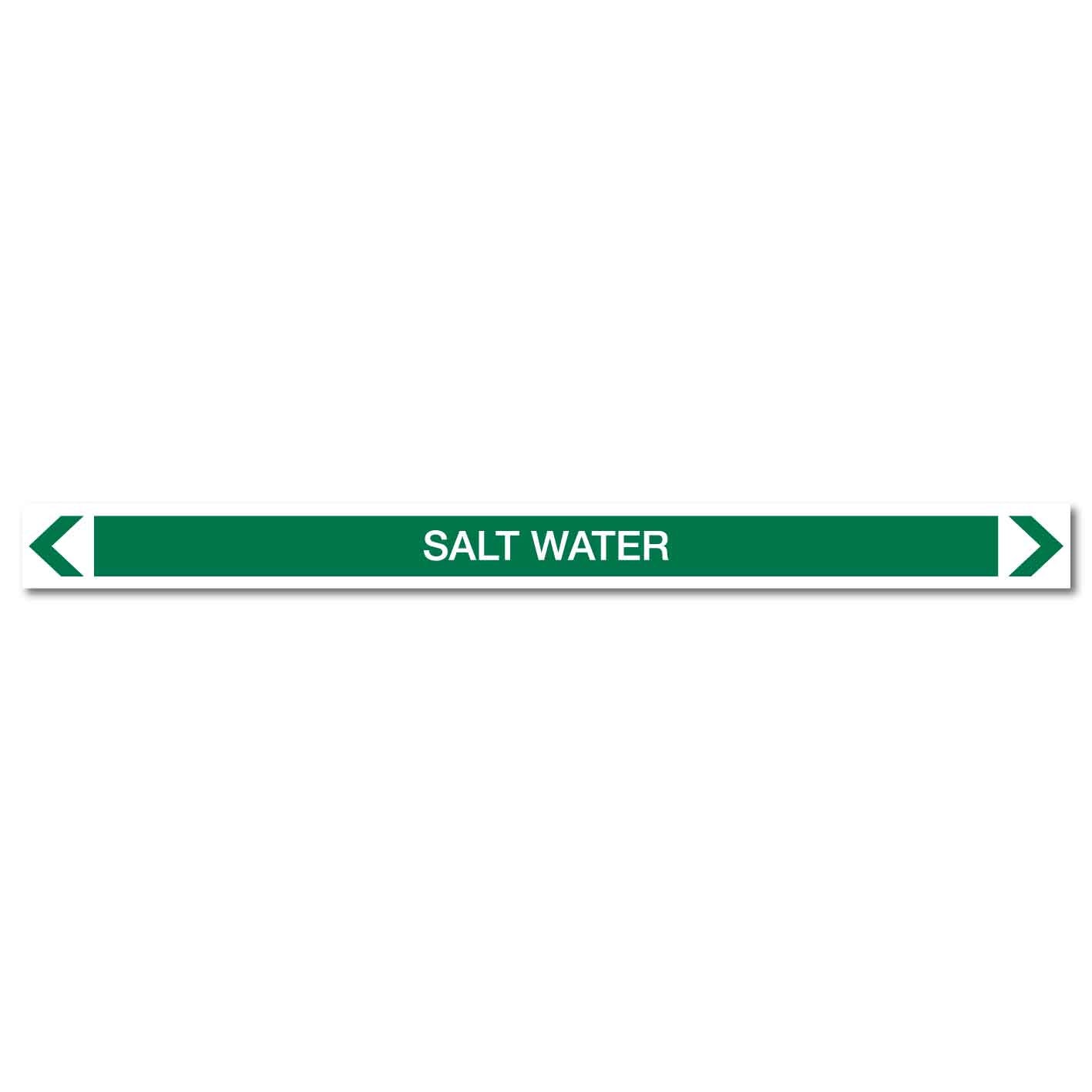 Water - Salt Water - Pipe Marker Sticker - New Signs