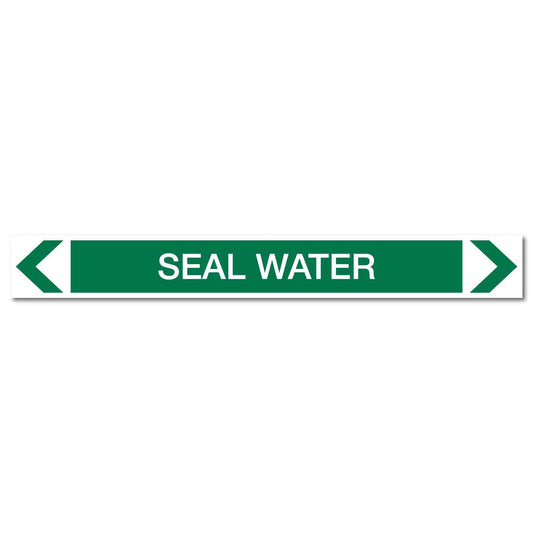 Water - Seal Water - Pipe Marker Sticker - New Signs