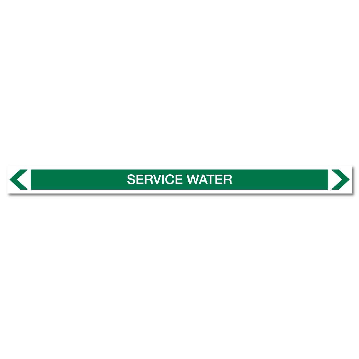 Water - Service Water - Pipe Marker Sticker - New Signs