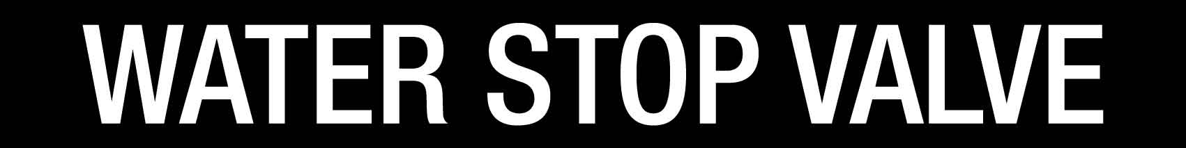 Water Stop Valve - Statutory Sign - New Signs