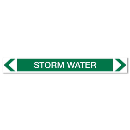 Water - Storm Water - Pipe Marker Sticker - New Signs