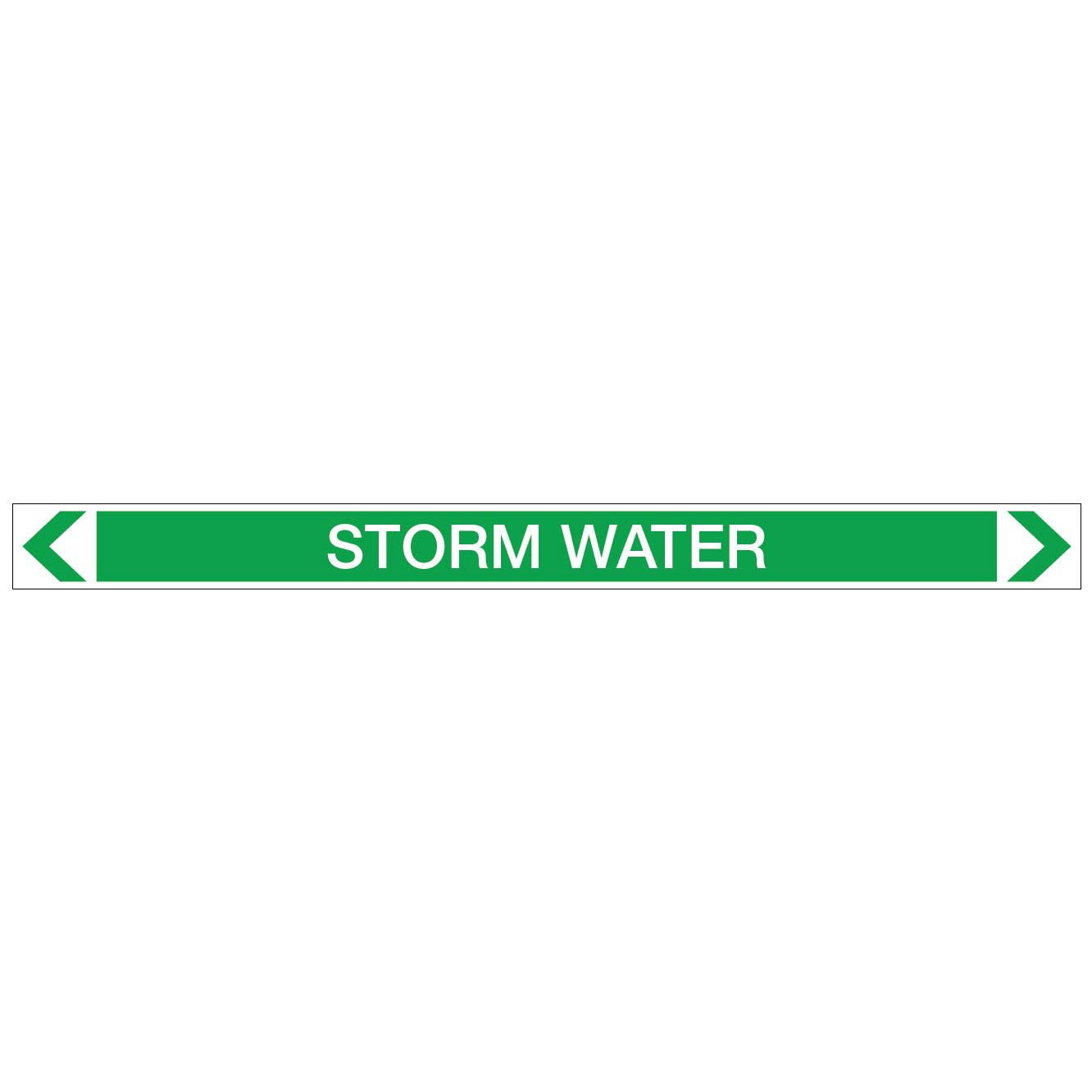 Water - Storm Water - Pipe Marker Sticker - New Signs