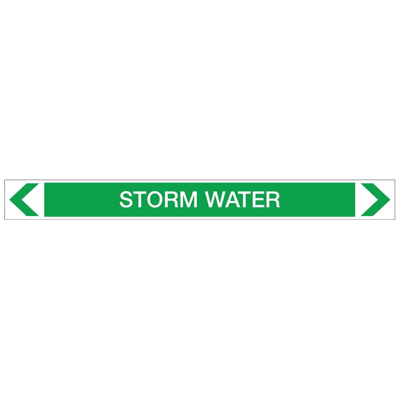 Water - Storm Water - Pipe Marker Sticker - New Signs