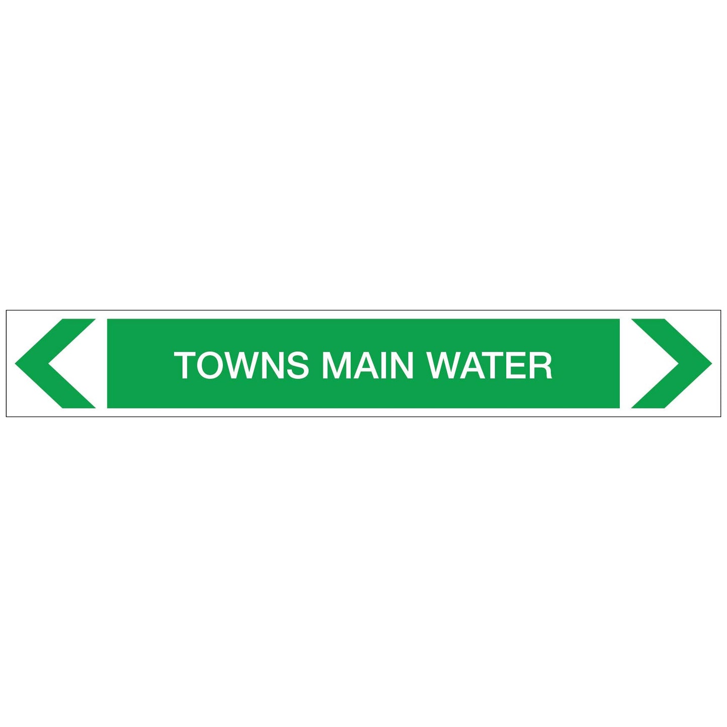 Water - Towns Main Water - Pipe Marker Sticker - New Signs