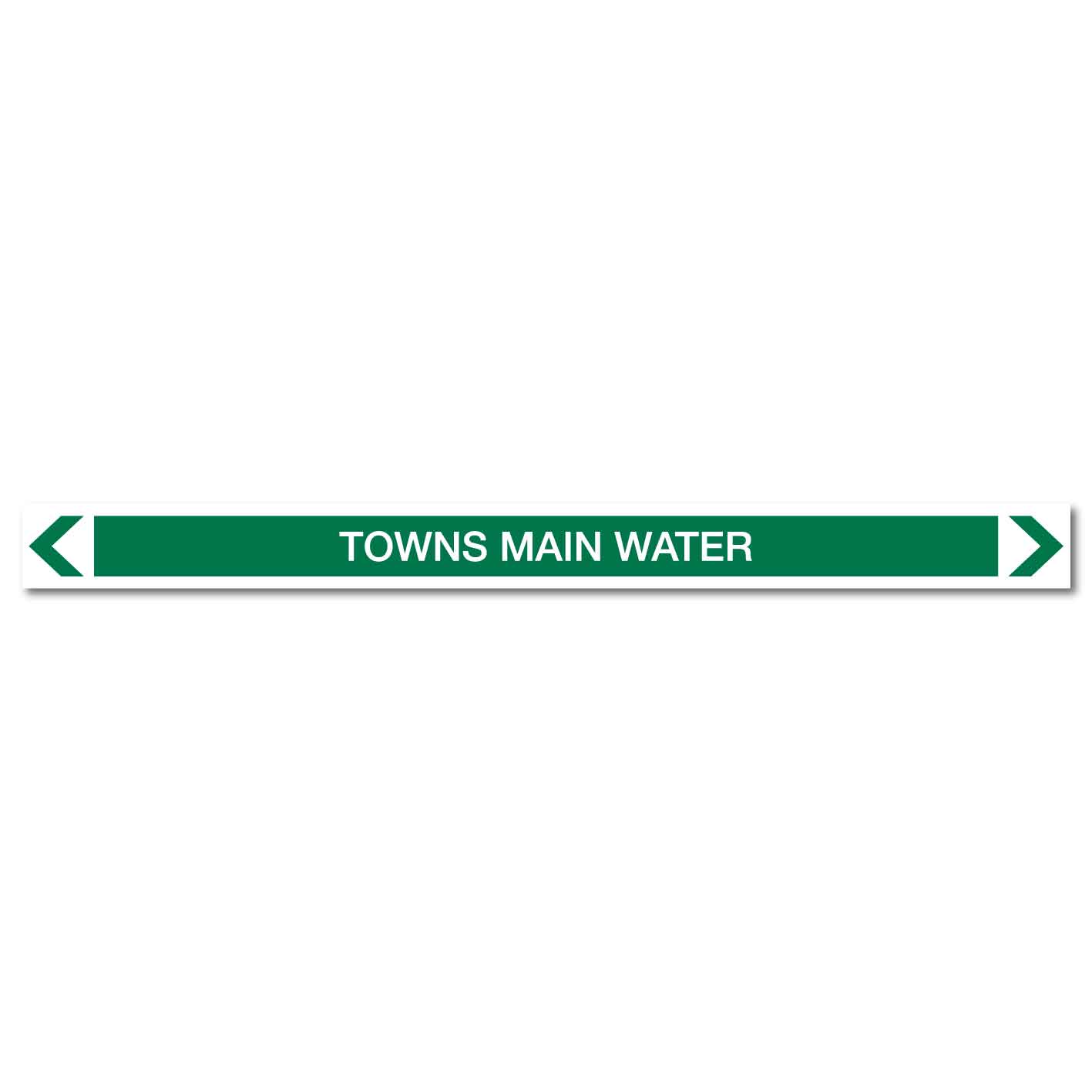 Water - Towns Main Water - Pipe Marker Sticker - New Signs