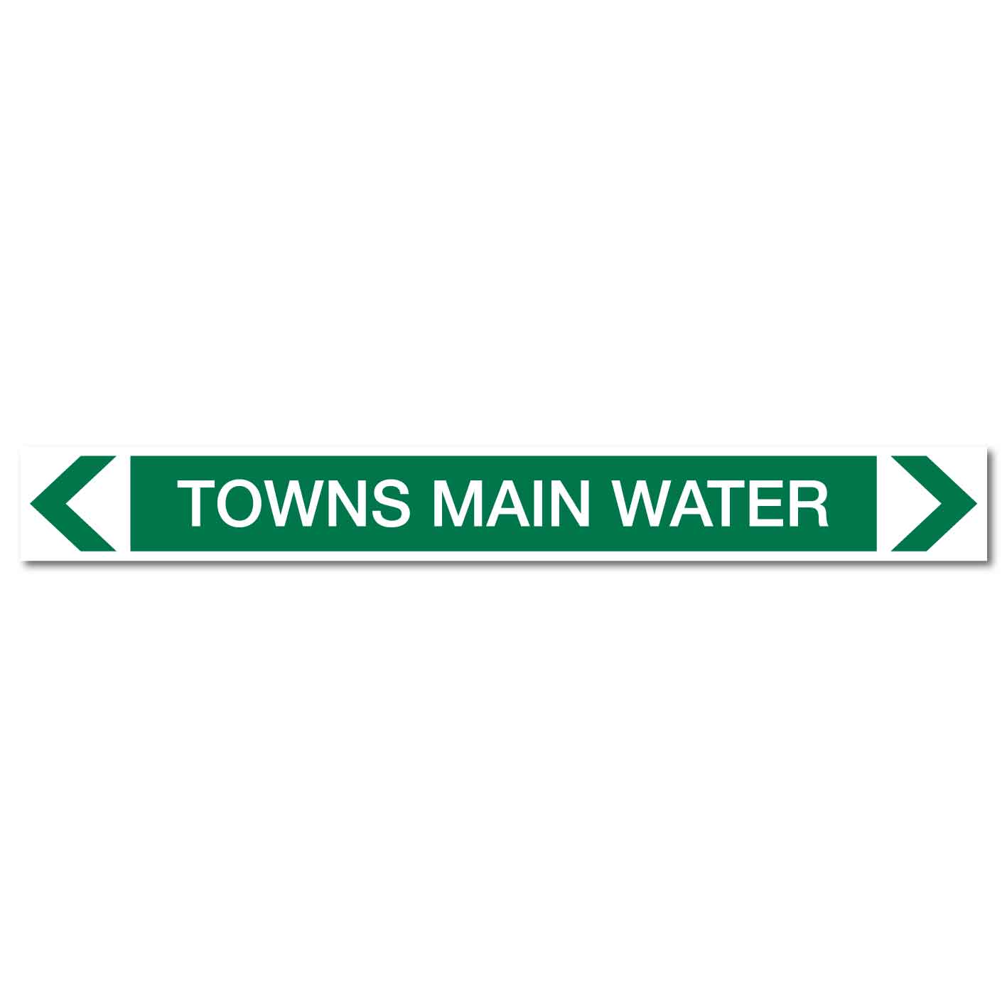 Water - Towns Main Water - Pipe Marker Sticker - New Signs