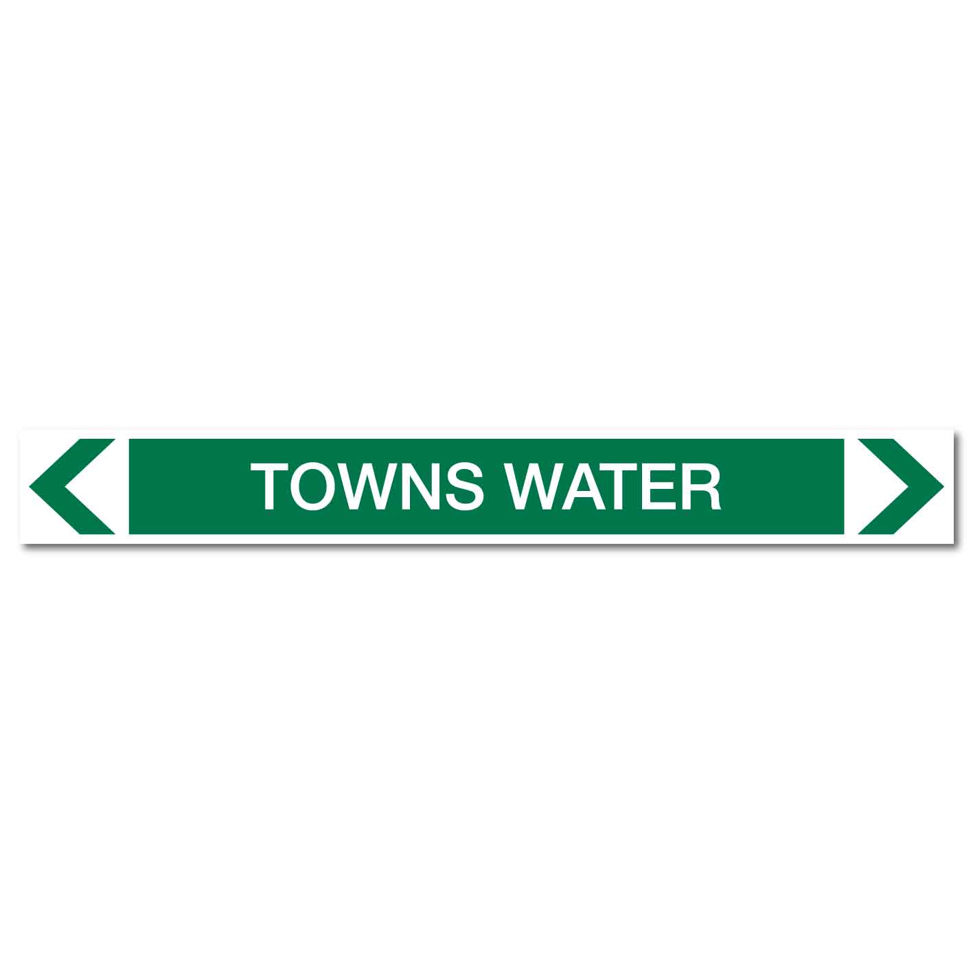 Water - Towns Water - Pipe Marker Sticker - New Signs