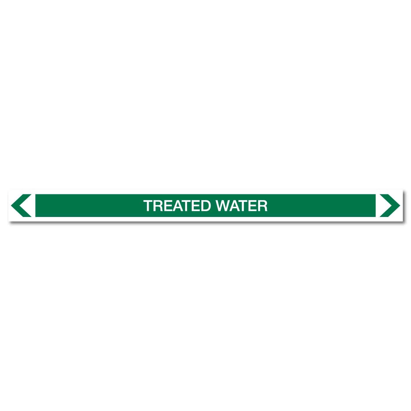 Water - Treated Water - Pipe Marker Sticker - New Signs