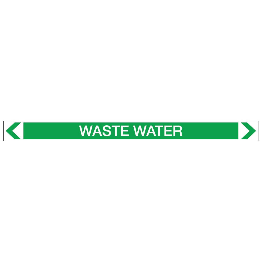 Water - Waste Water - Pipe Marker Sticker - New Signs