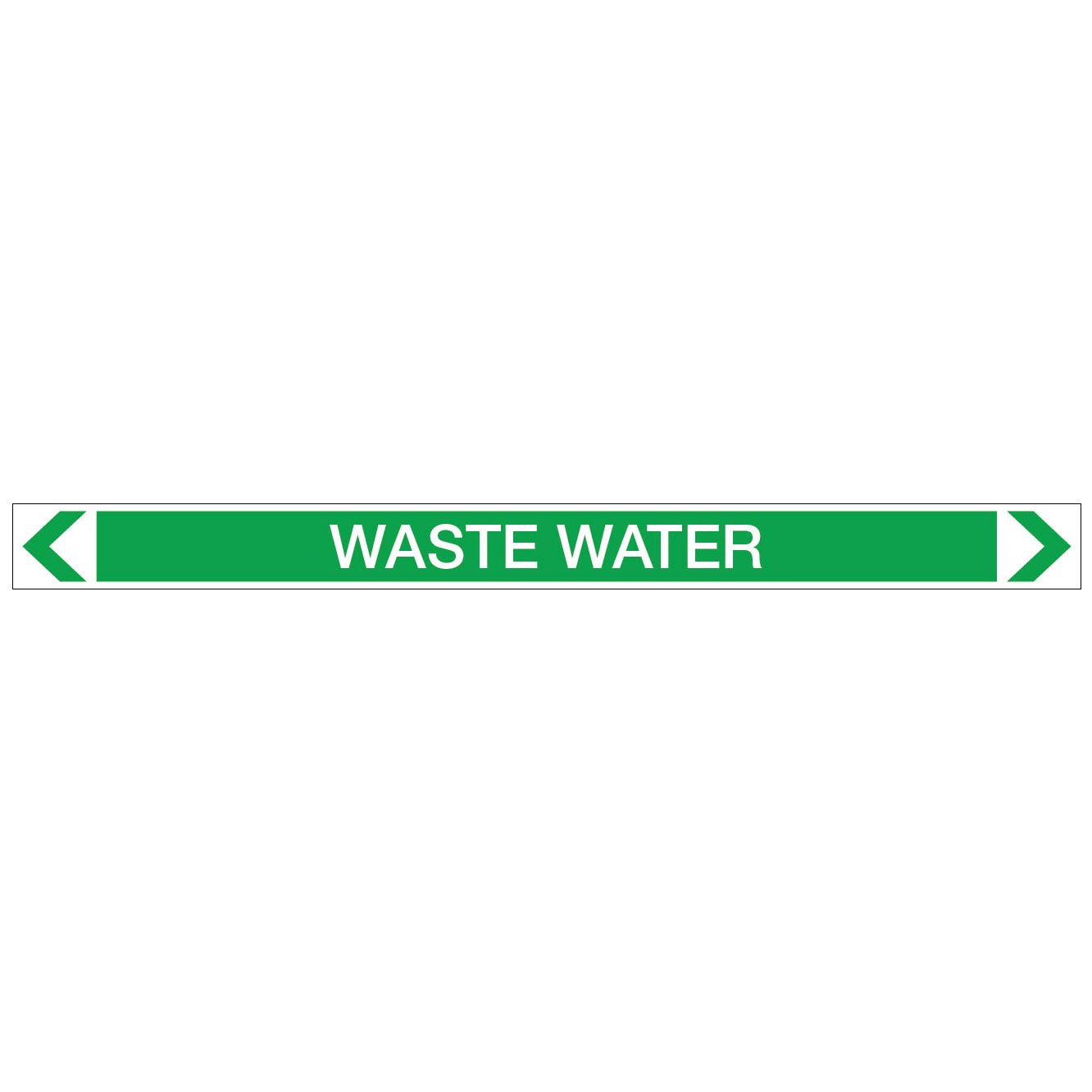 Water - Waste Water - Pipe Marker Sticker - New Signs