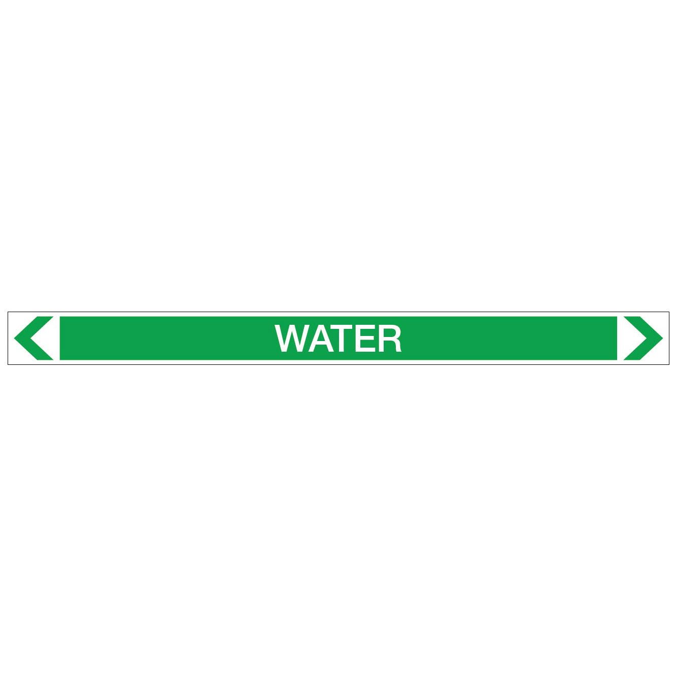 Water - Water - Pipe Marker Sticker - New Signs