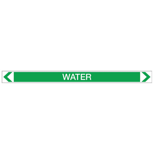 Water - Water - Pipe Marker Sticker - New Signs