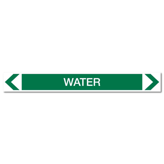 Water - Water - Pipe Marker Sticker - New Signs