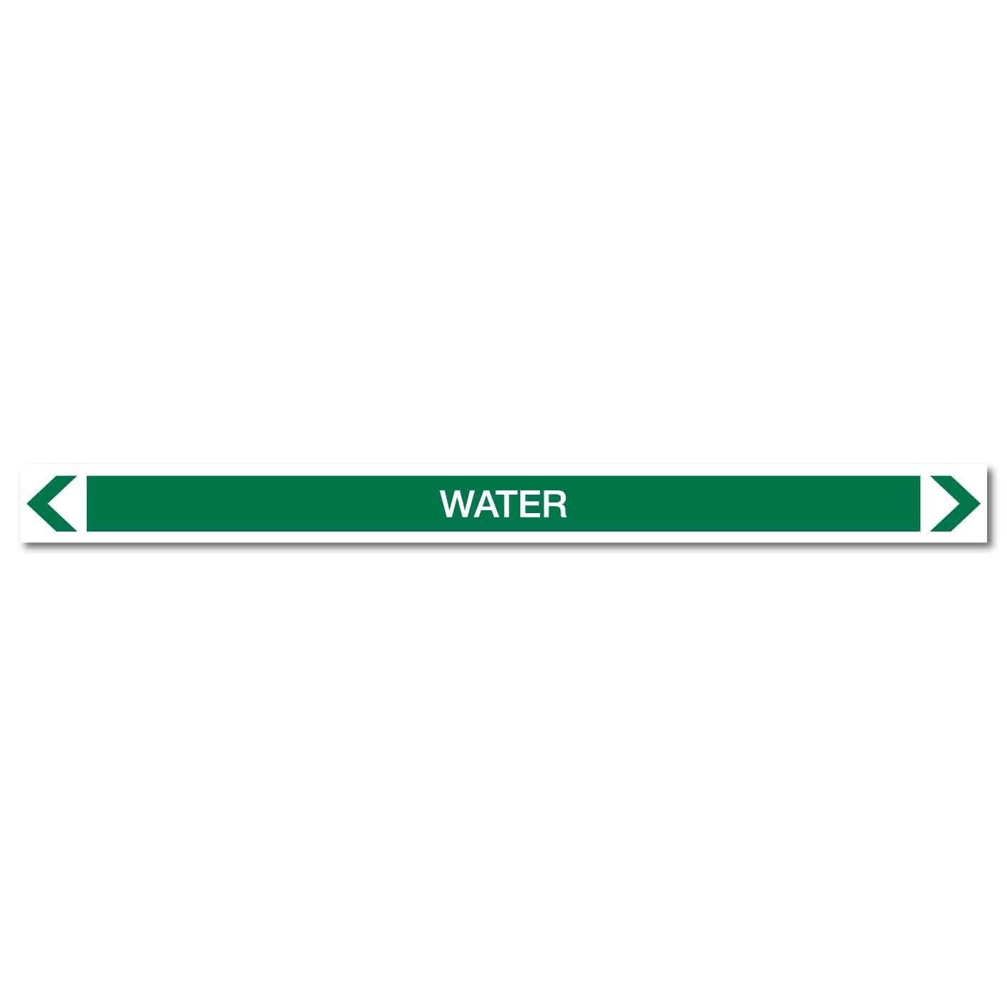 Water - Water - Pipe Marker Sticker - New Signs
