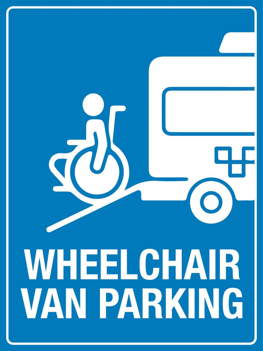 Wheelchair Van Parking Sign - New Signs