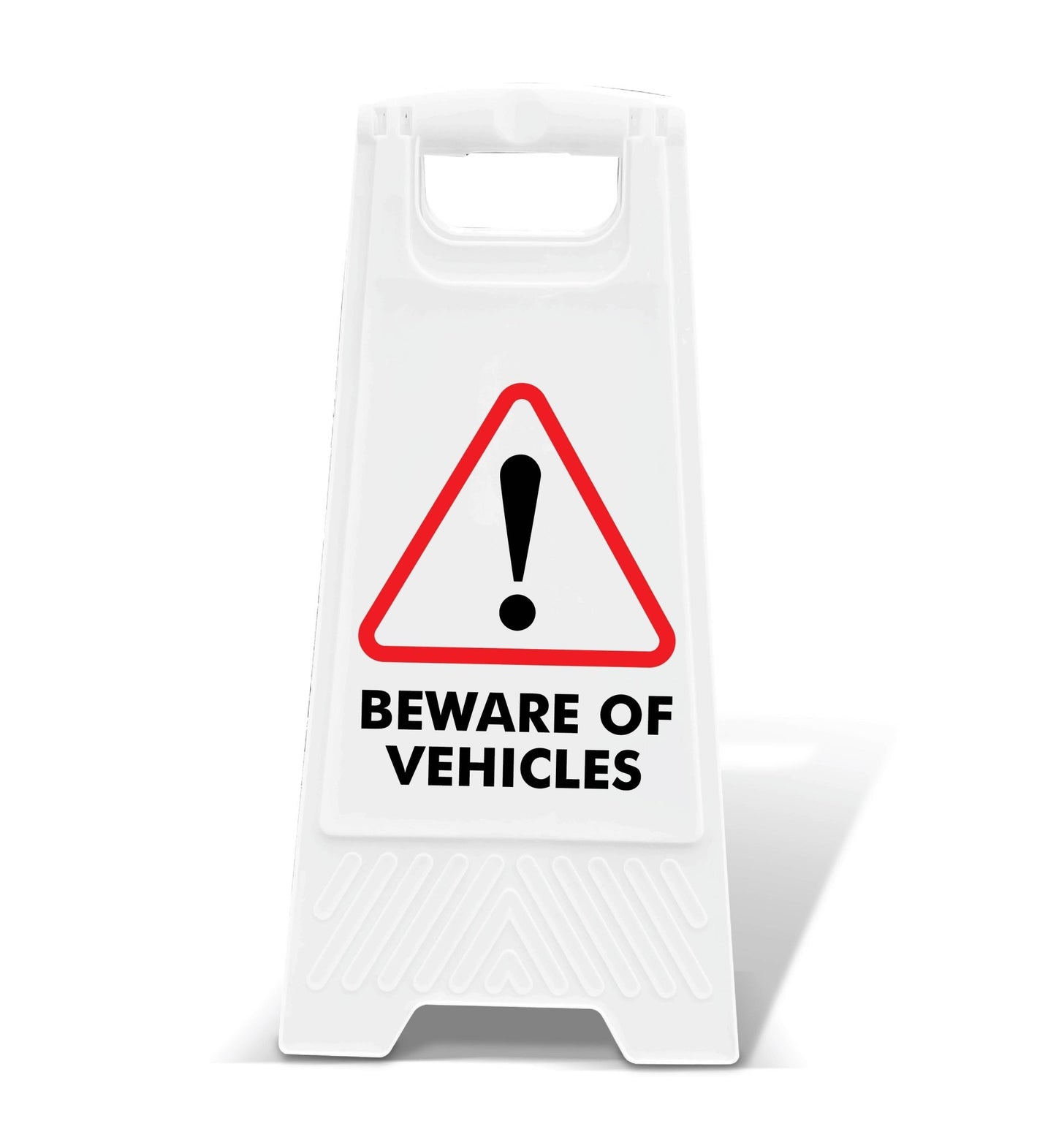 White A - Frame - Beware Of Vehicles - New Signs