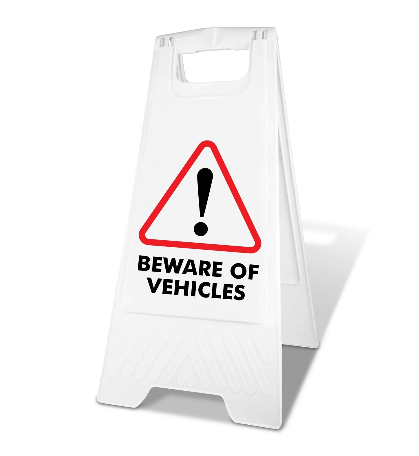 White A - Frame - Beware Of Vehicles - New Signs