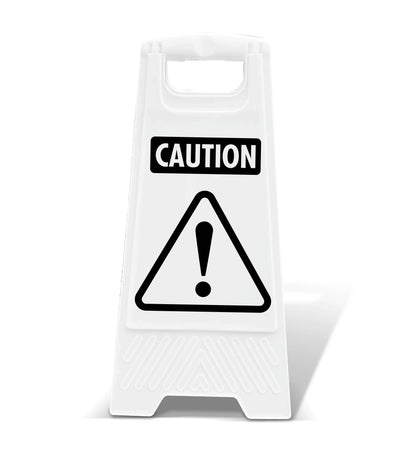 White A - Frame - Caution - New Signs
