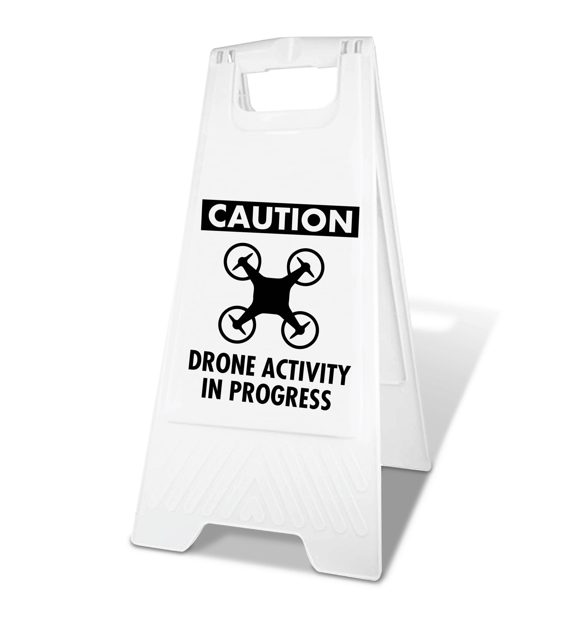White A - Frame - Caution Drone Activity In Progress - New Signs