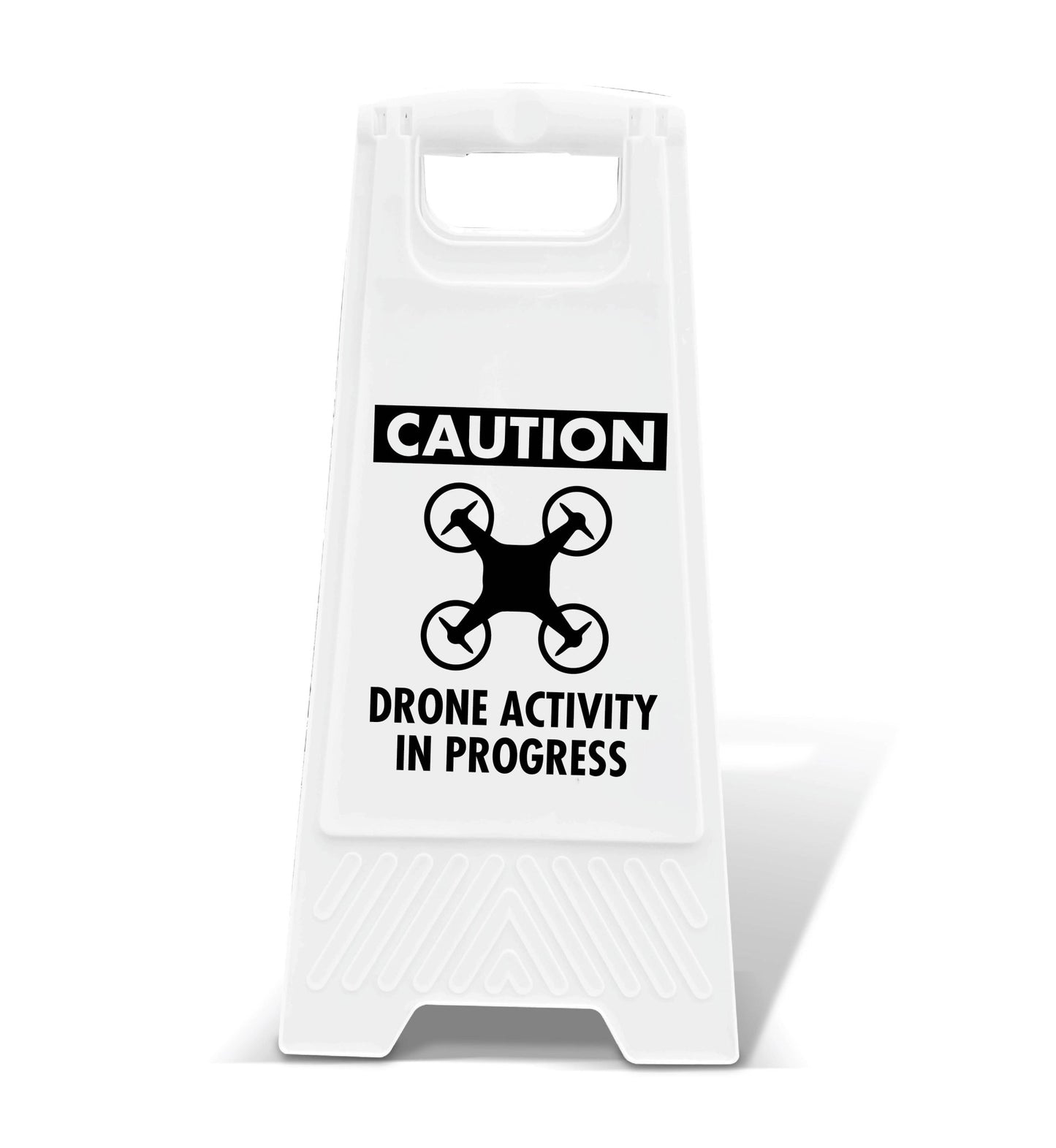 White A - Frame - Caution Drone Activity In Progress - New Signs