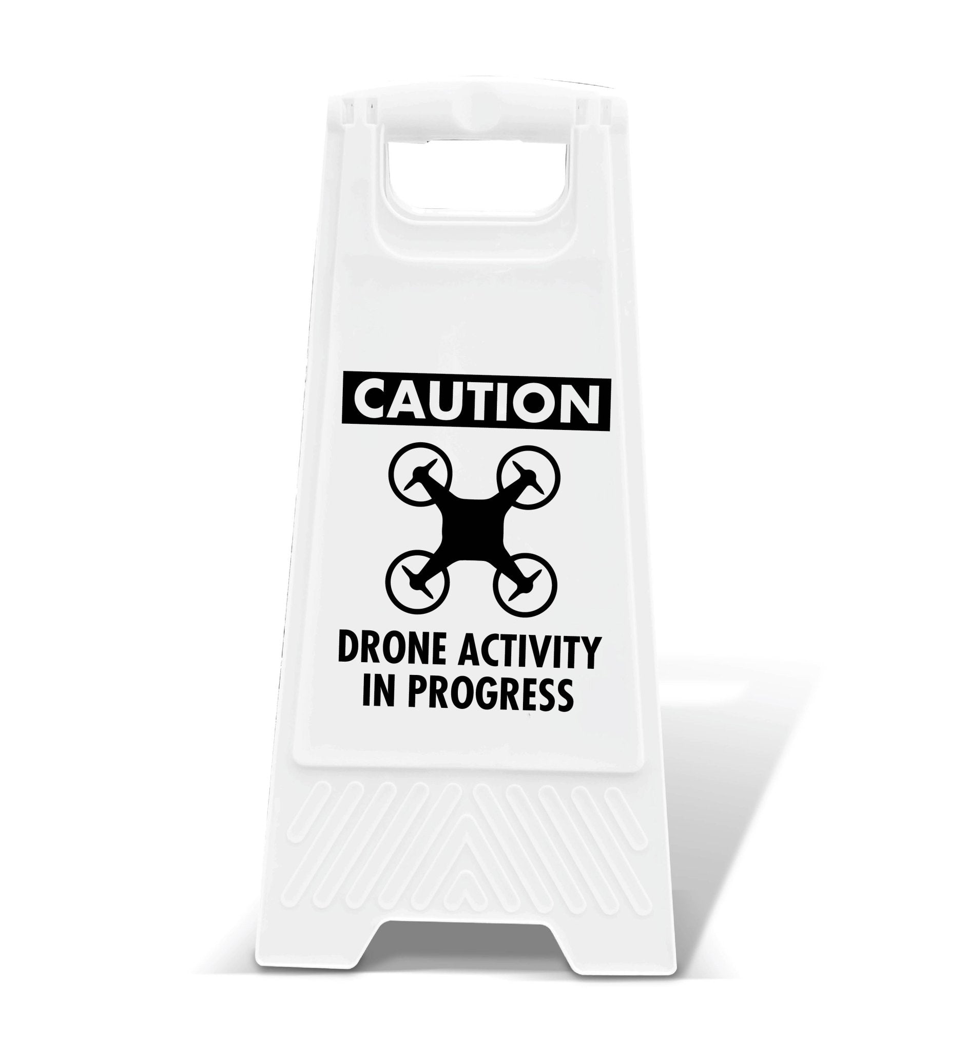 White A - Frame - Caution Drone Activity In Progress - New Signs