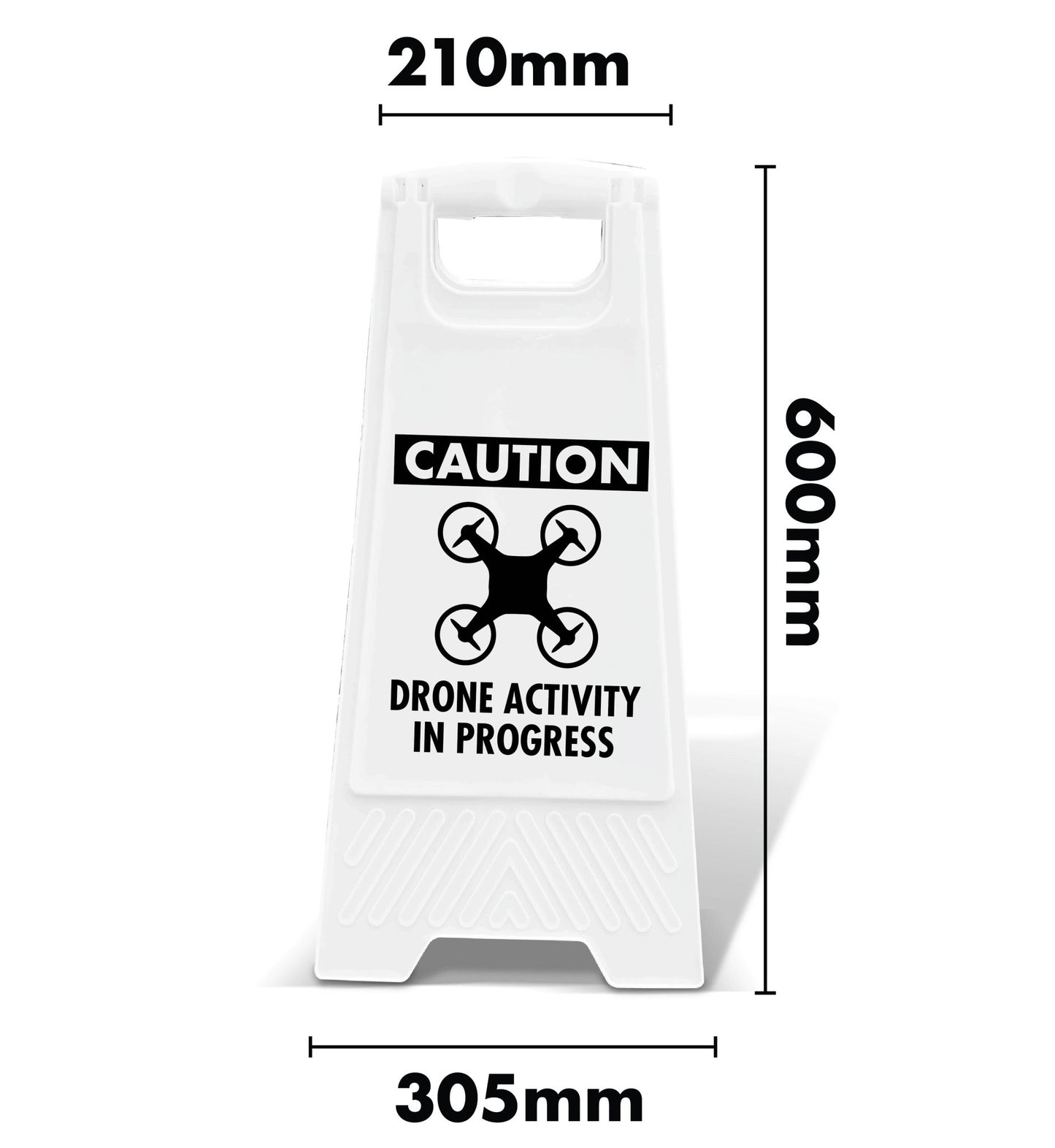 White A - Frame - Caution Drone Activity In Progress - New Signs