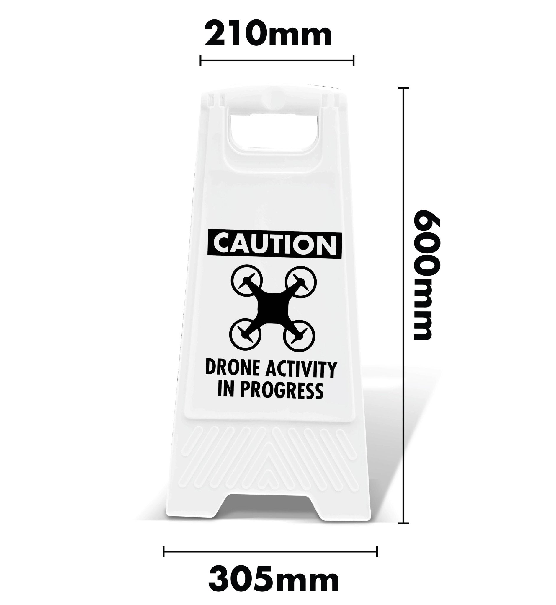 White A - Frame - Caution Drone Activity In Progress - New Signs