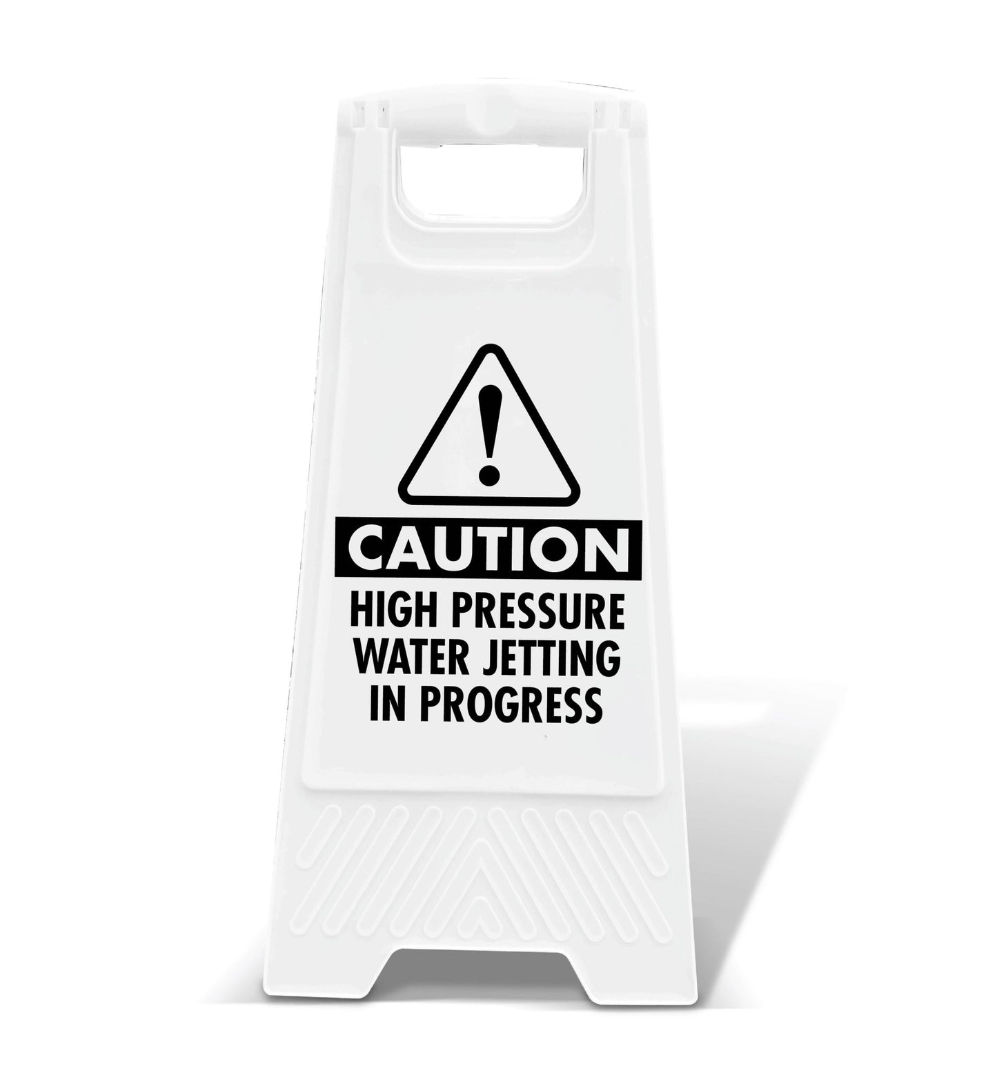 White A - Frame - Caution High Pressure Water In Jetting - New Signs
