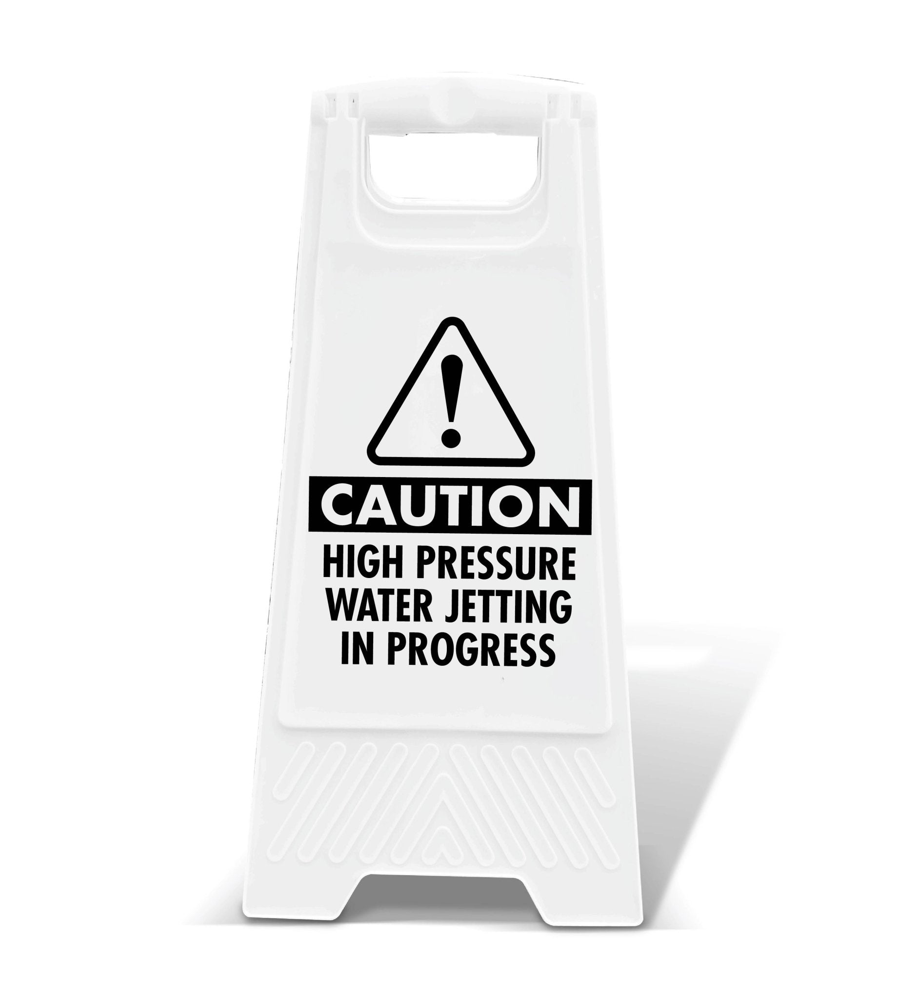 White A - Frame - Caution High Pressure Water In Jetting - New Signs