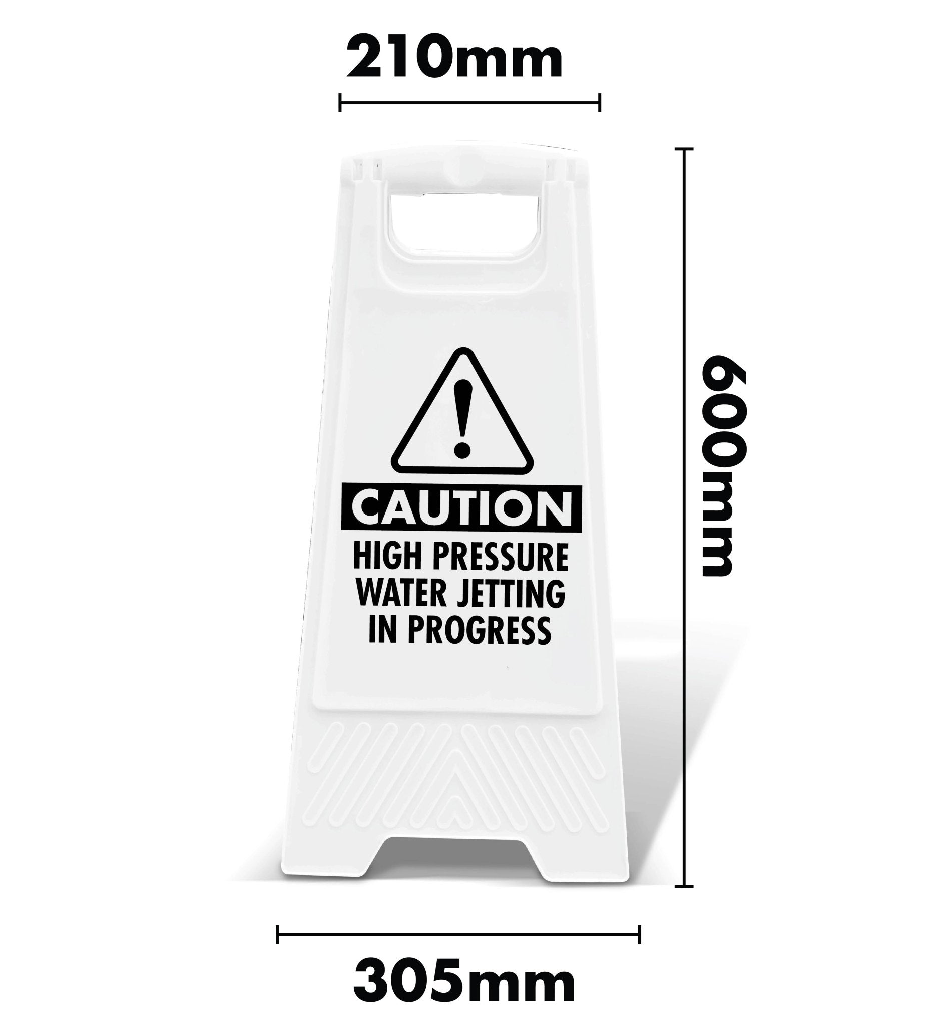 White A - Frame - Caution High Pressure Water In Jetting - New Signs