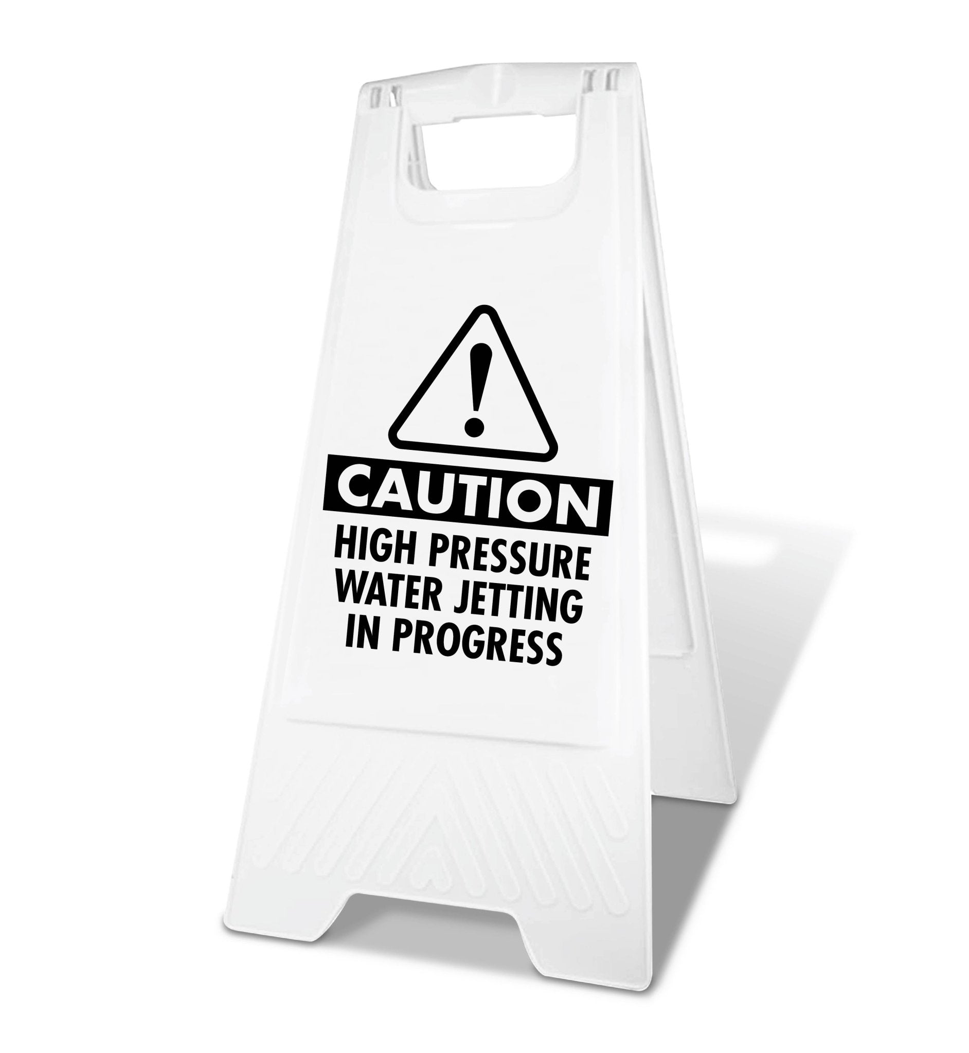 White A - Frame - Caution High Pressure Water In Jetting - New Signs