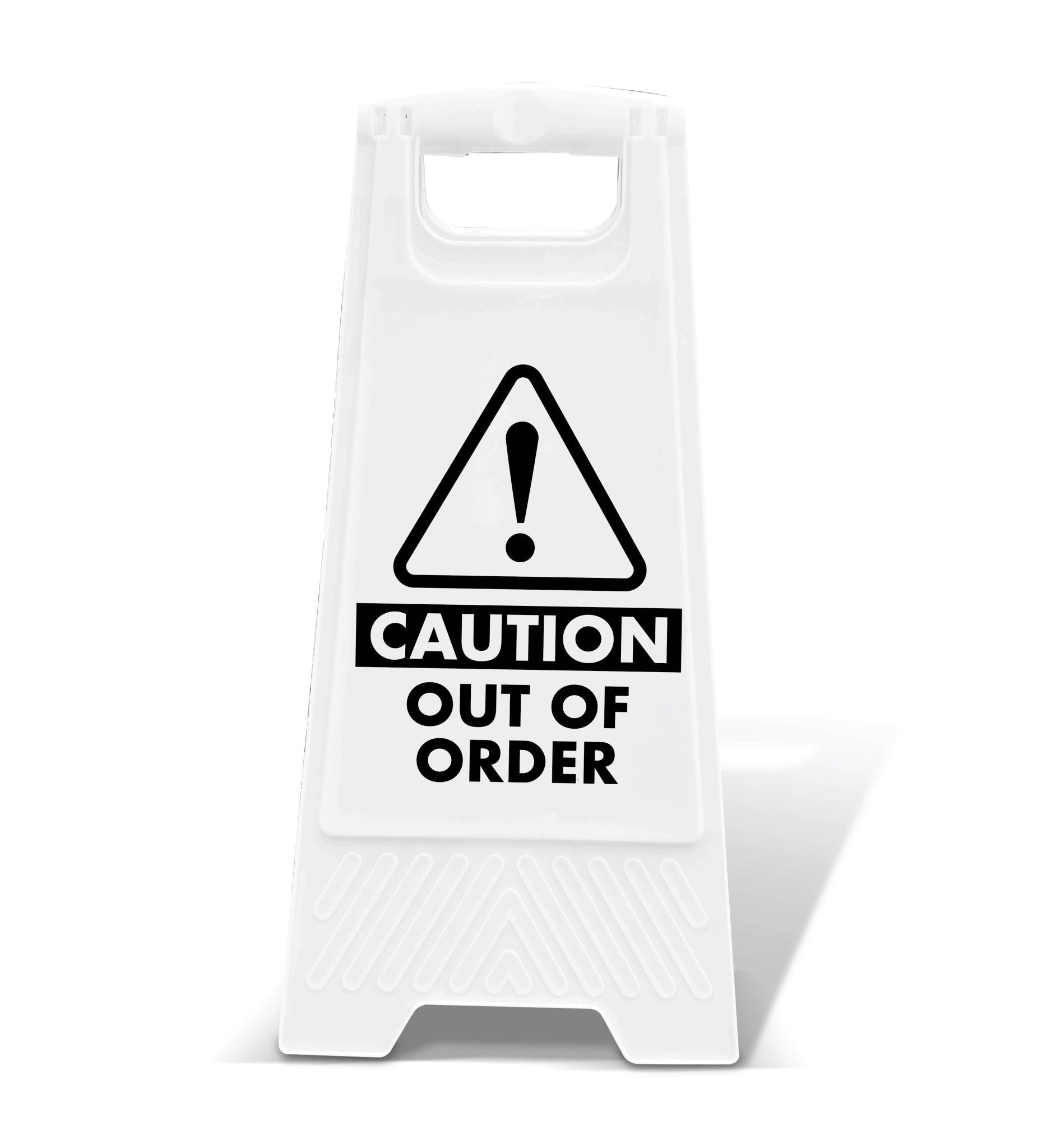 White A - Frame Caution Out Of Order - New Signs