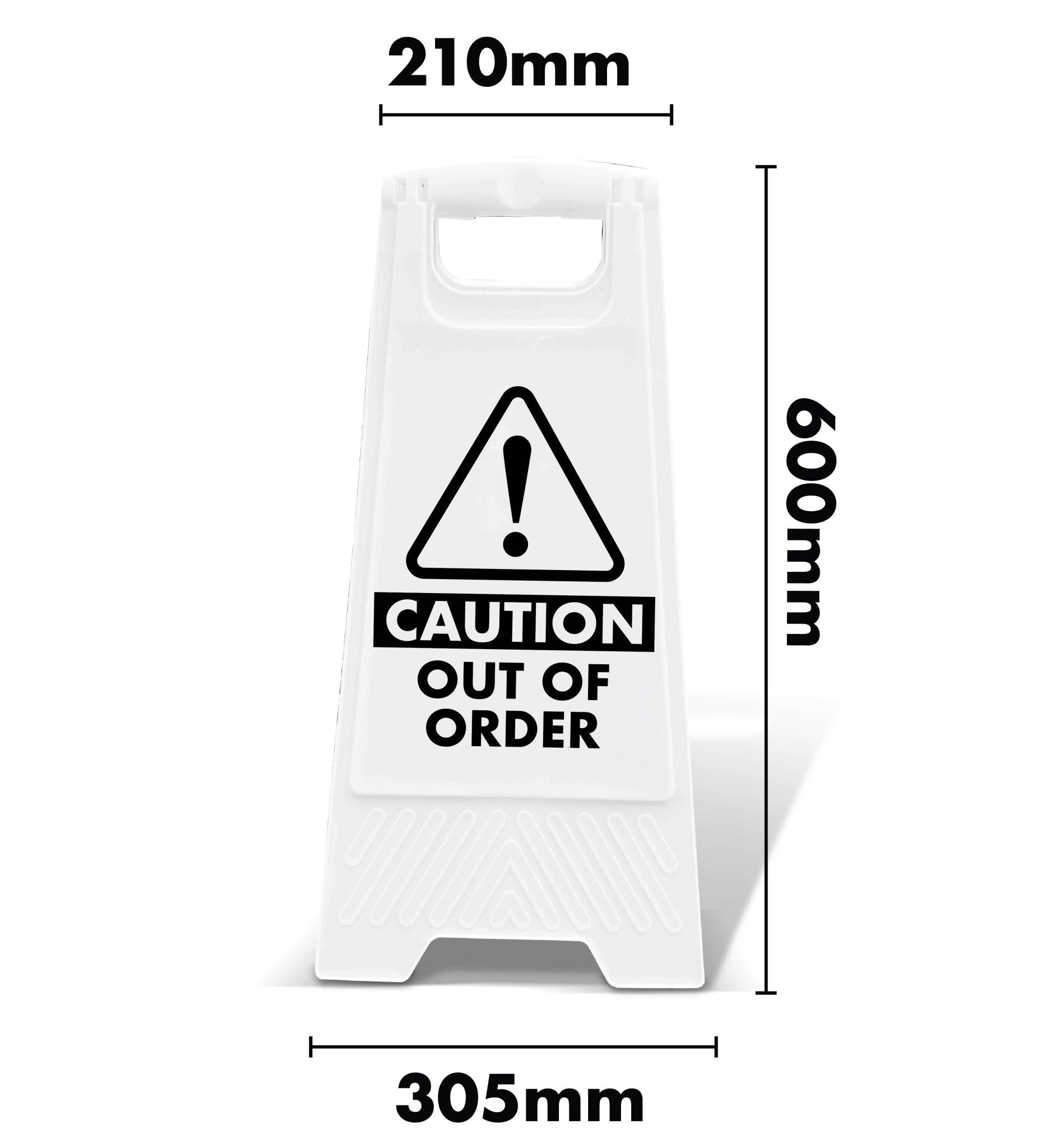 White A - Frame Caution Out Of Order - New Signs
