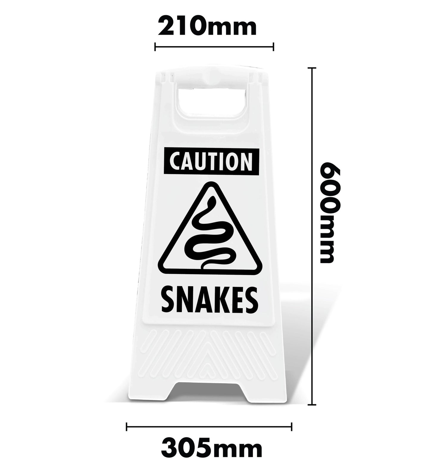 White A - Frame - Caution Snakes - New Signs