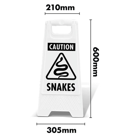 White A - Frame - Caution Snakes - New Signs