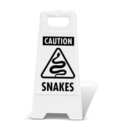 White A - Frame - Caution Snakes - New Signs