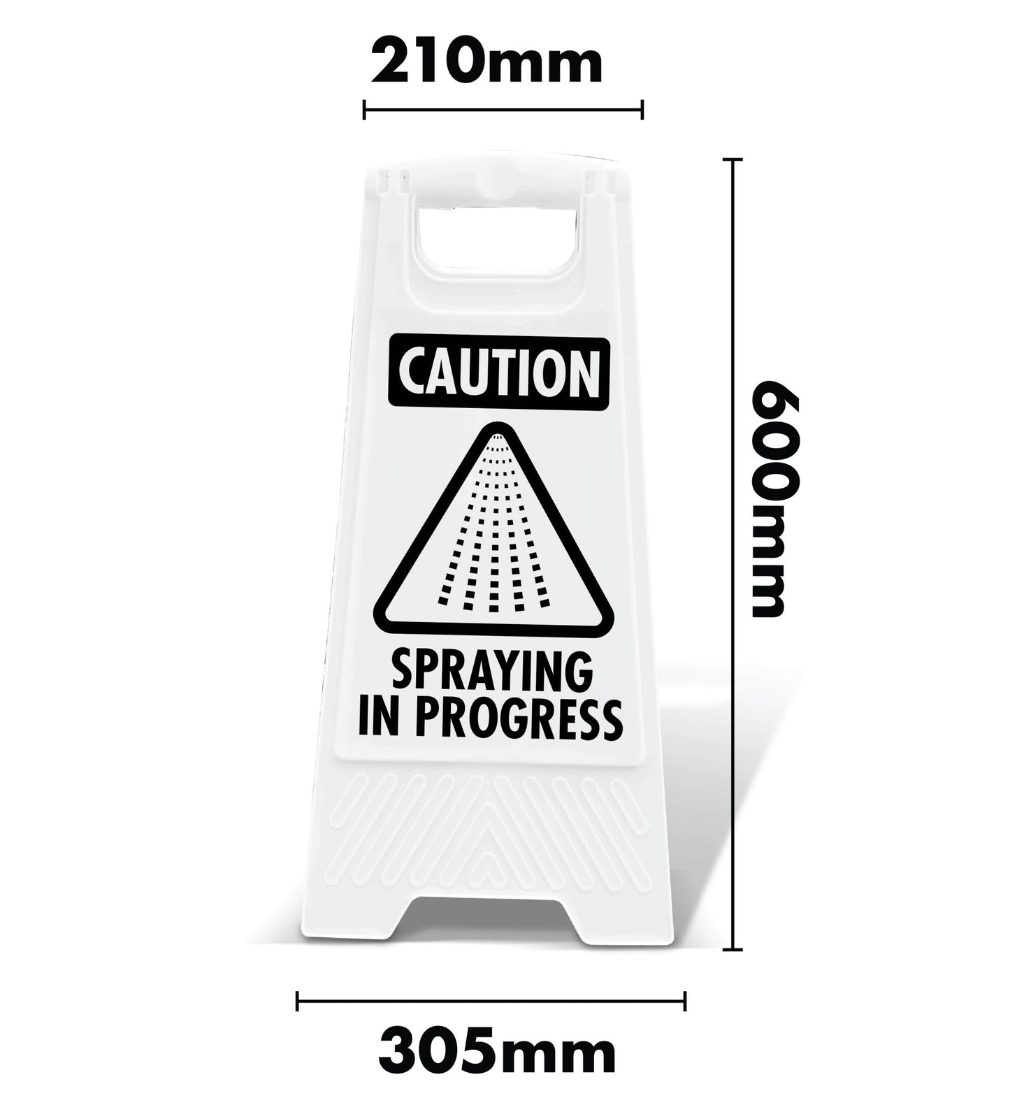 White A - Frame - Caution Spraying In Progress - New Signs