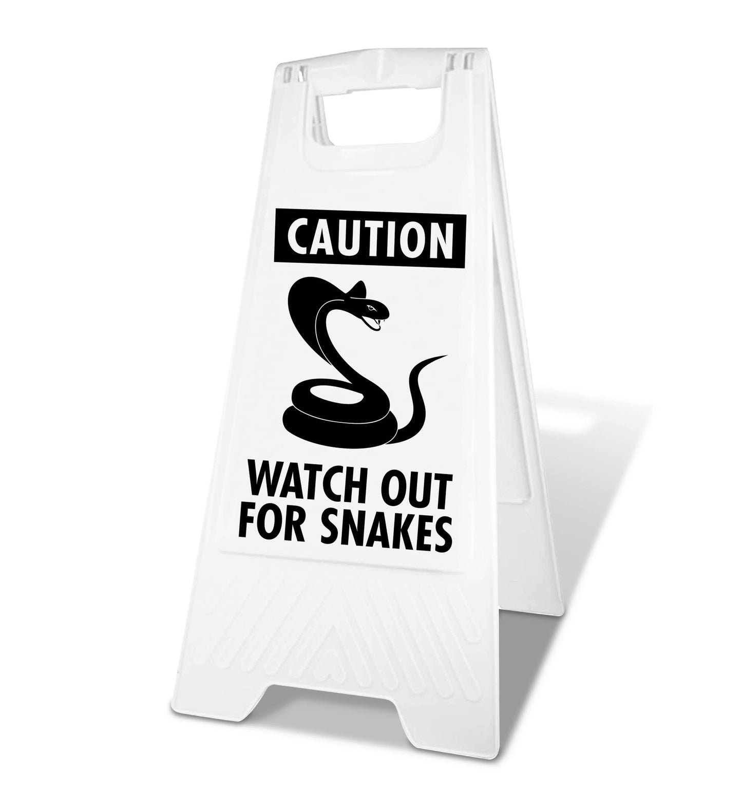 White A - Frame - Caution Watch Out For Snakes - New Signs