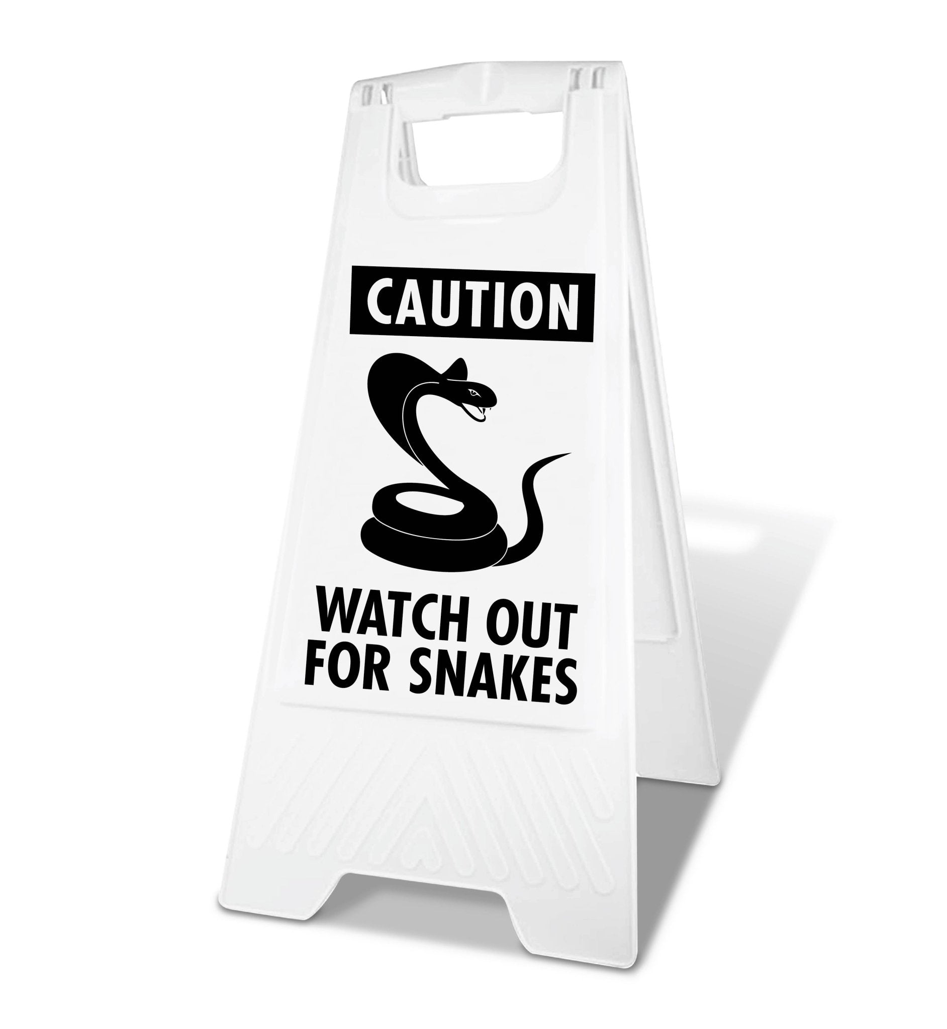 White A - Frame - Caution Watch Out For Snakes - New Signs