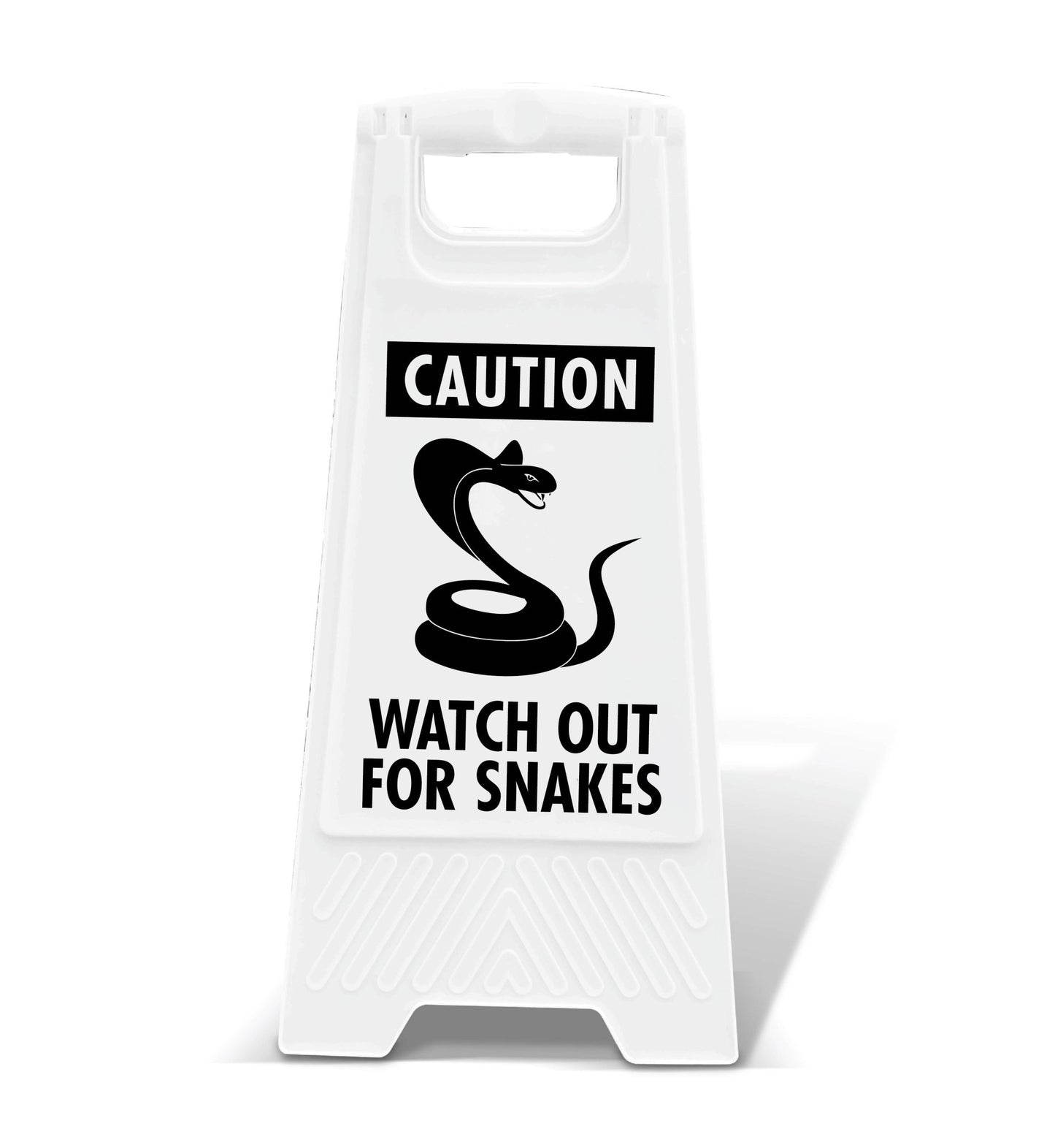 White A - Frame - Caution Watch Out For Snakes - New Signs