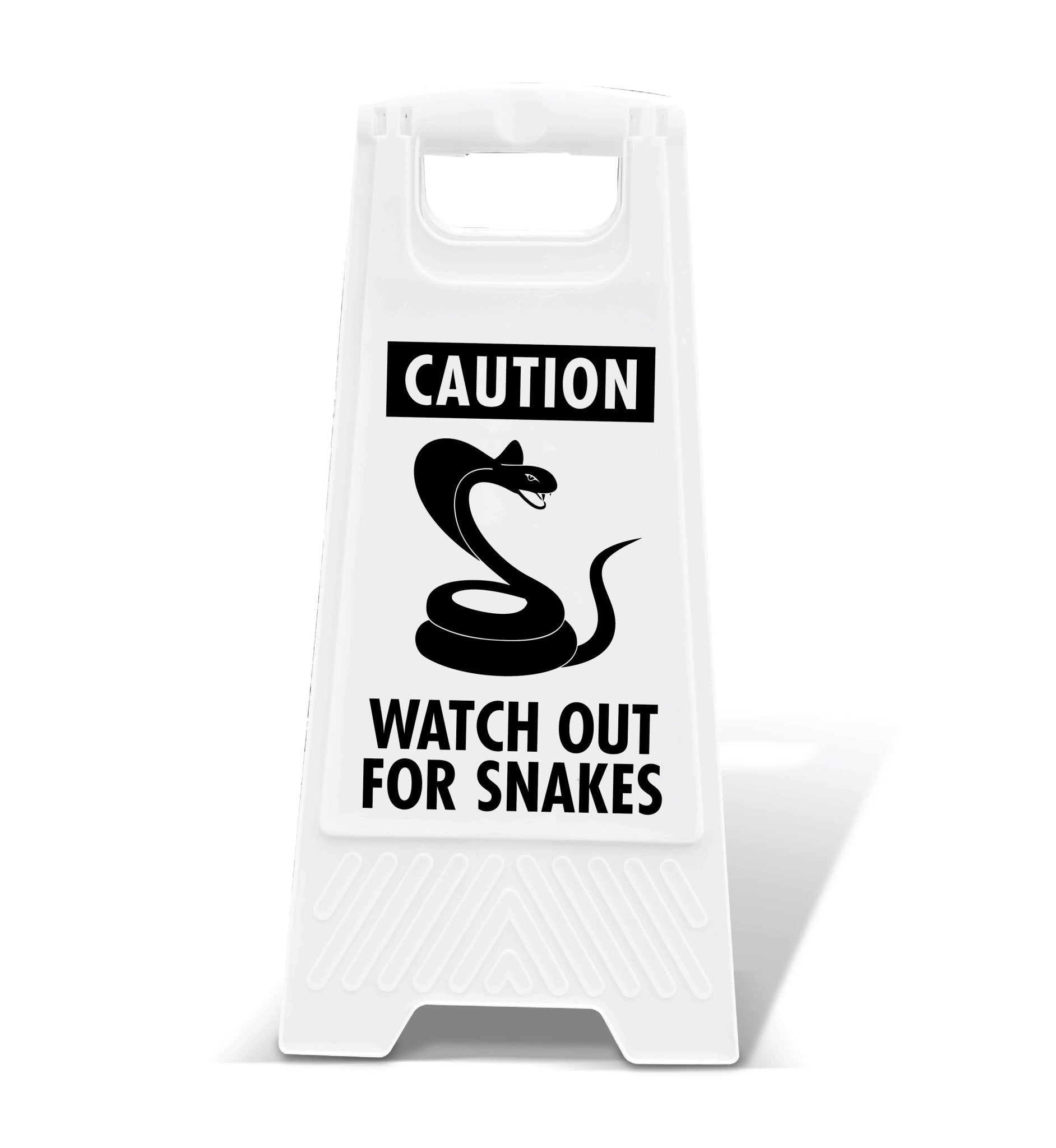 White A - Frame - Caution Watch Out For Snakes - New Signs