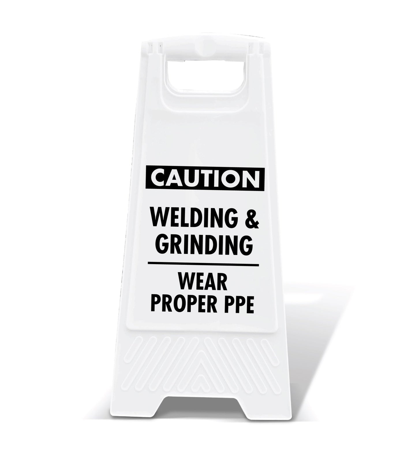 White A - Frame - Caution Welding & Grinding - New Signs