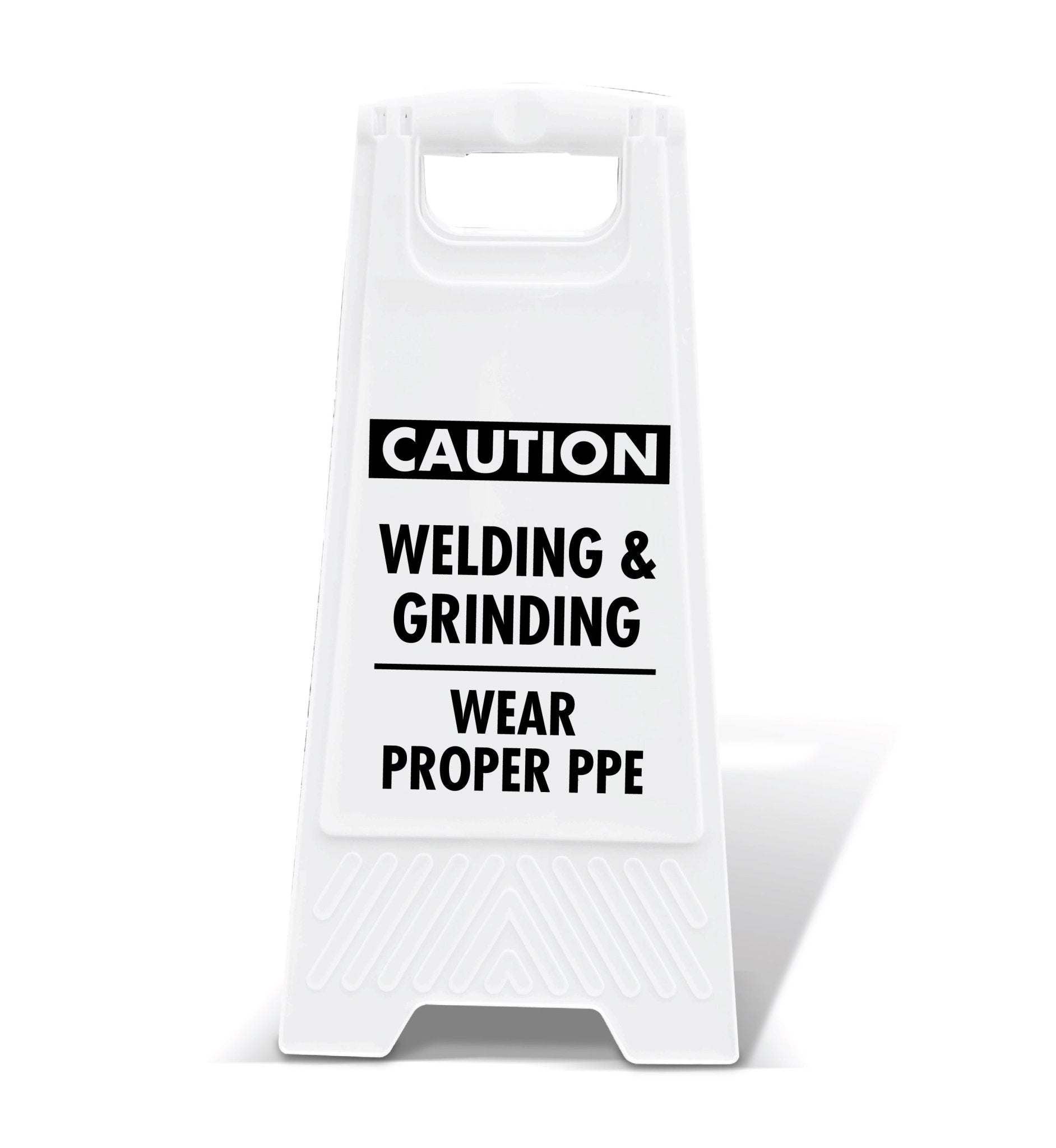 White A - Frame - Caution Welding & Grinding - New Signs