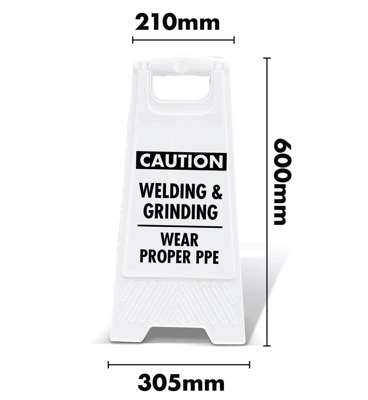 White A - Frame - Caution Welding & Grinding - New Signs