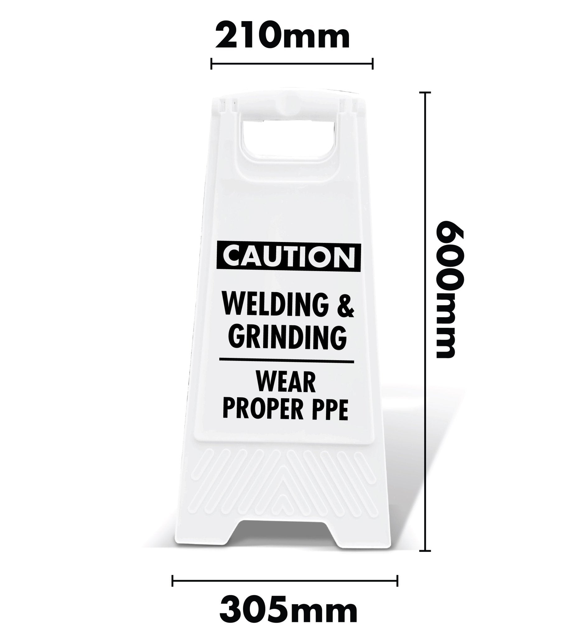 White A - Frame - Caution Welding & Grinding - New Signs