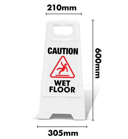 White A - Frame - Caution Wet Floor - New Signs