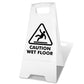 White A - Frame - Caution Wet Floor Black - New Signs